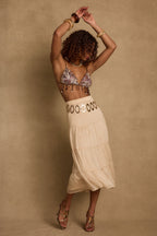 Elara Mocha Beaded Bra Top