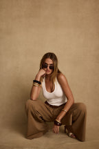 Nadine Tan Wide Leg Trouser