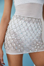 Eve Silver Mini Skirt