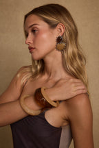 Fauna Gold and Stone Statement Earrings
