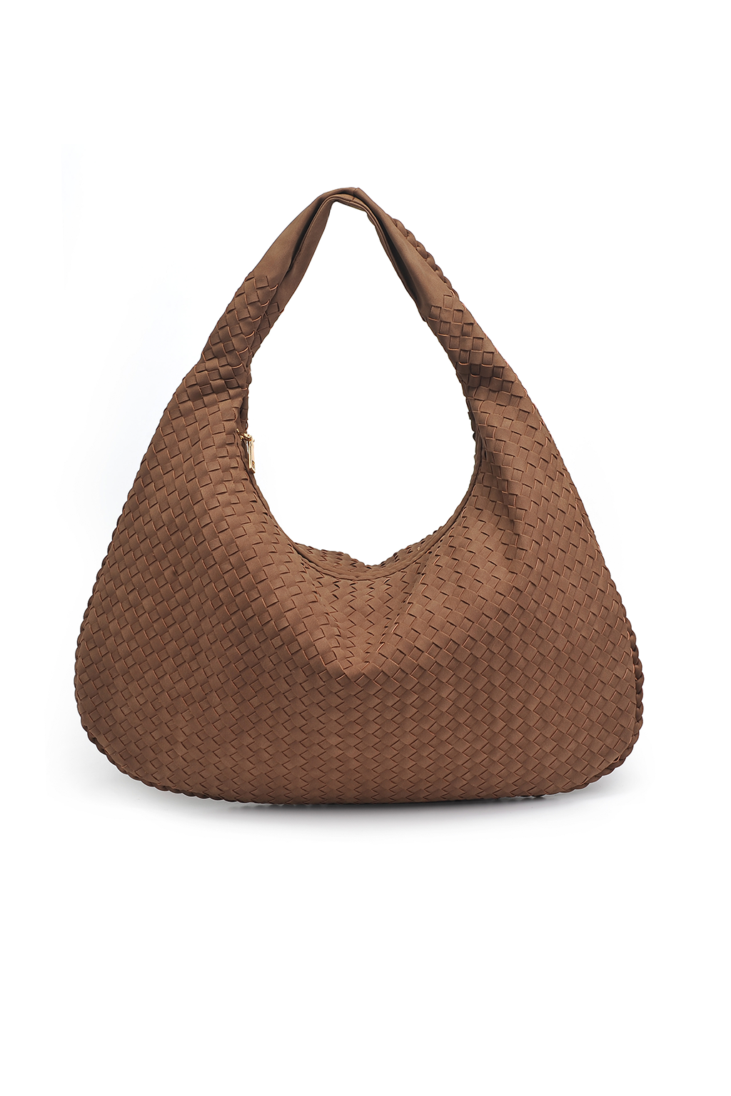 Faye Mocha Suede Hobo Bag