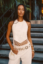 Beau Pearl Statement Chain Belt