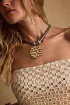 Frida Silver and Gold Statement Necklace