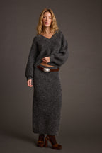 Alpine Charcoal Sweater Maxi Skirt