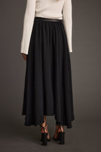 Gloria Black Midi Skirt