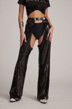 Hartley Black Sequin Chaps