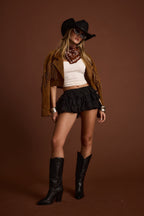 Heartstrings Black Ruffle Bloomer Shorts