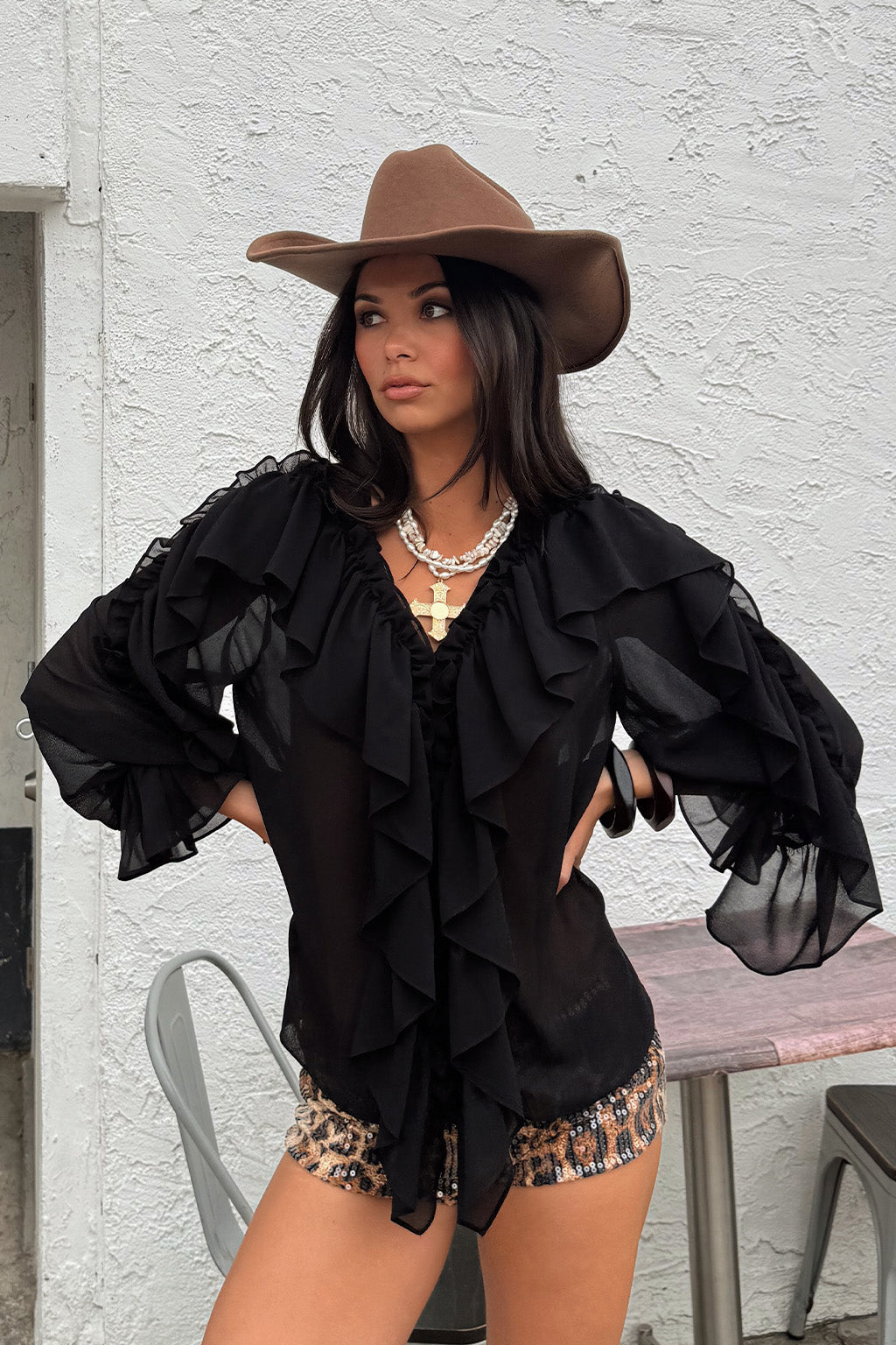 Panther Leopard Sequin Hot Shorts