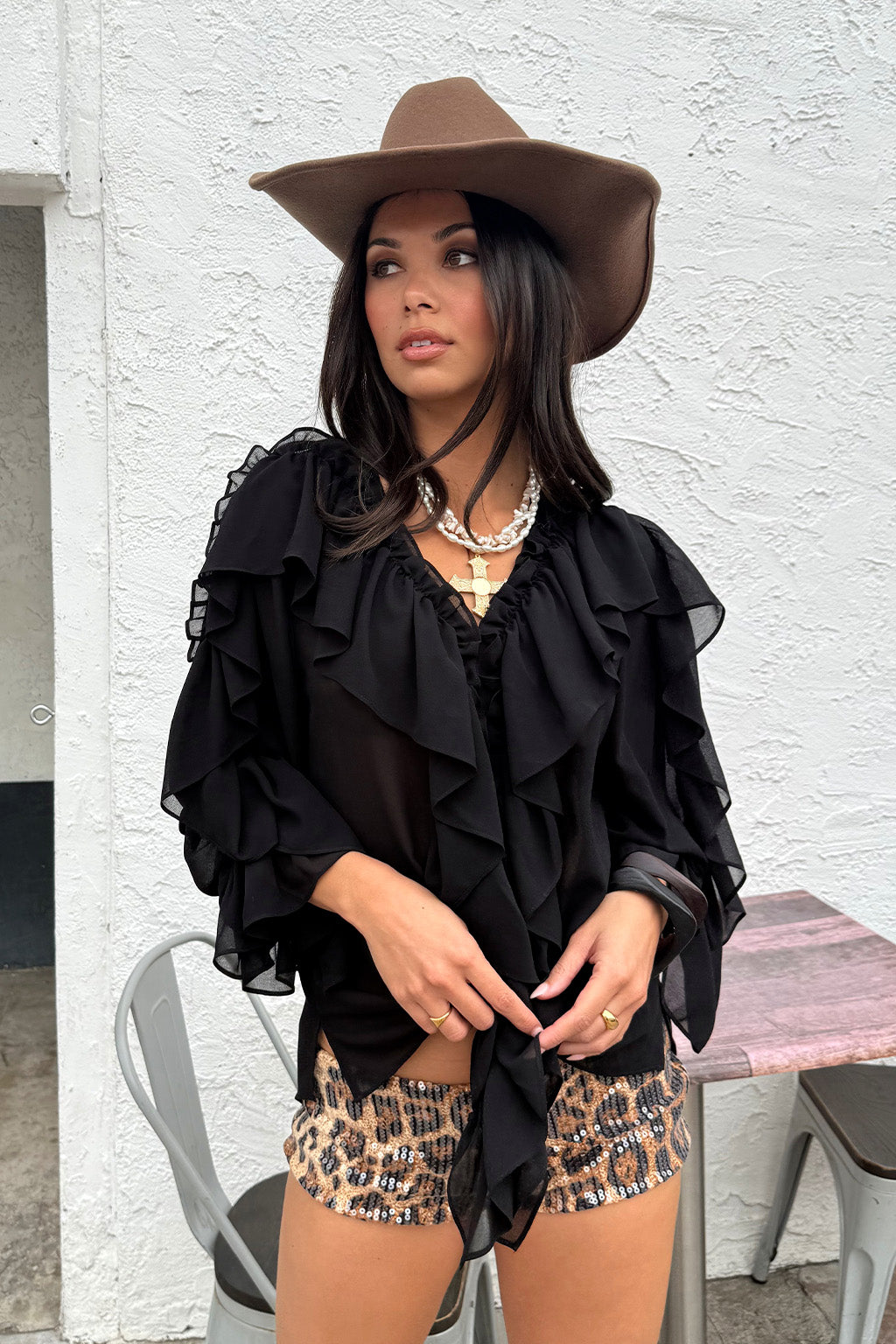 Panther Leopard Sequin Hot Shorts