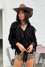 Panther Leopard Sequin Hot Shorts