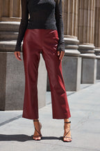 Hayden Burgundy Faux Leather Pants