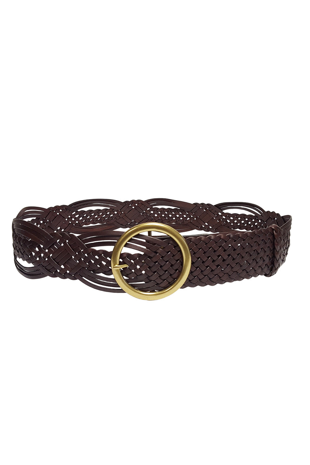 Hazel Brown Braided Belt