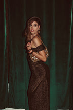 Hypnotized Gold Lurex Maxi Skirt