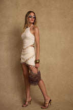 Isla Ivory Shell Mini Skirt