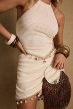 Isla Ivory Shell Trimmed Top