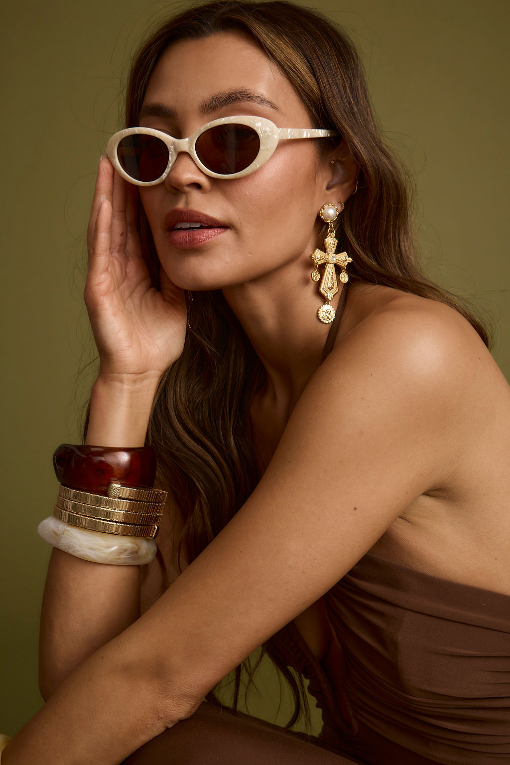 Joanne Cream Milky Sunglasses