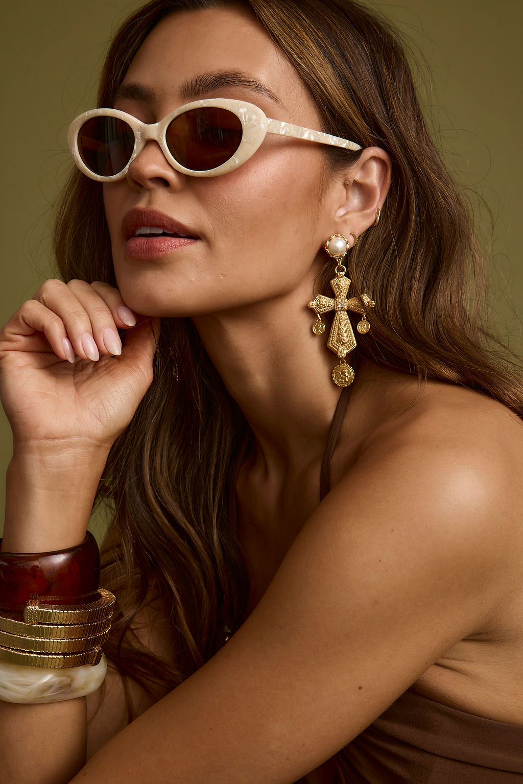 Joanne Cream Milky Sunglasses