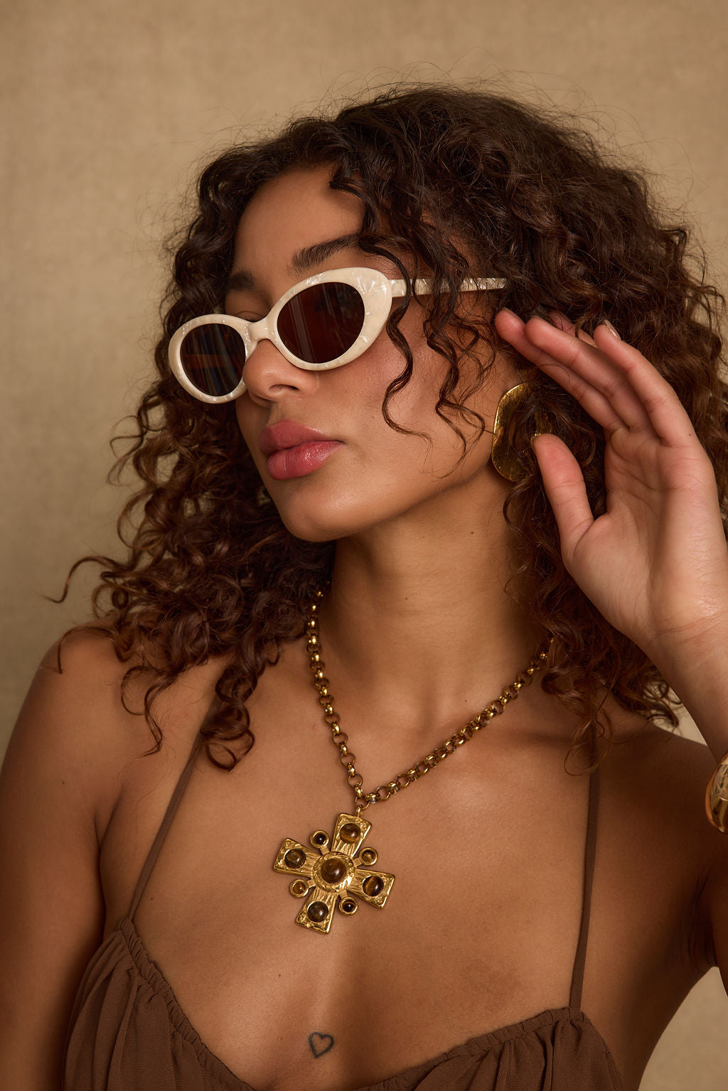 Joanne Cream Milky Sunglasses