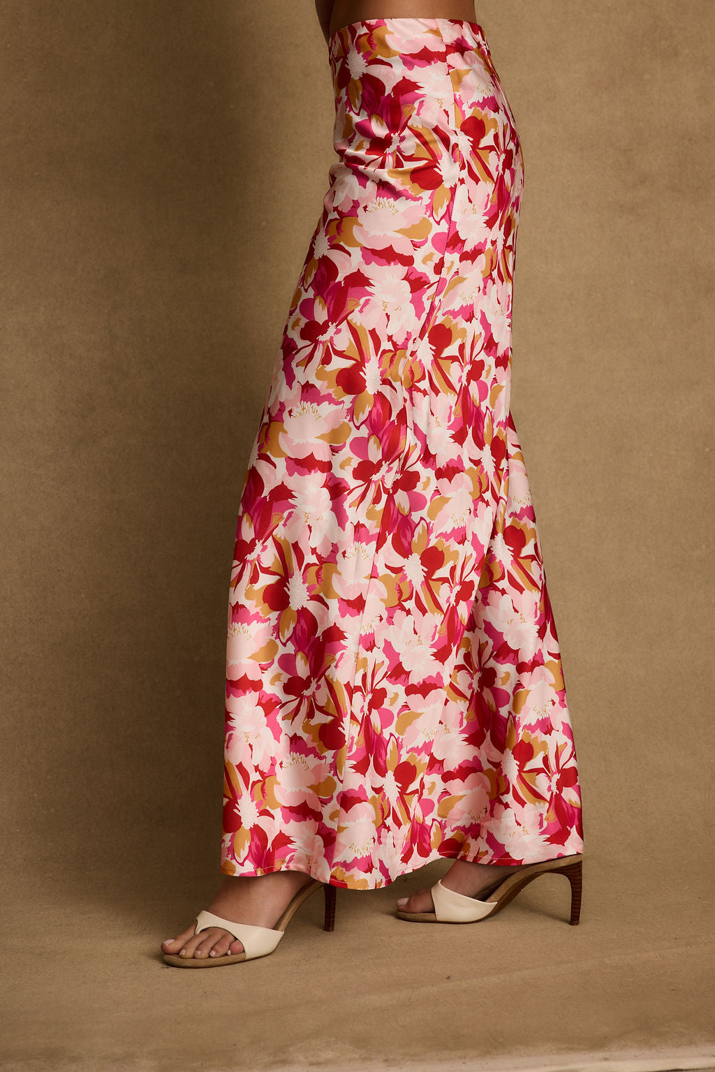 Joelle Pink Floral Maxi Skirt