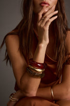 Juna Set of 3 Gold and Resin Bangles