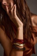 Juna Set of 3 Gold and Resin Bangles