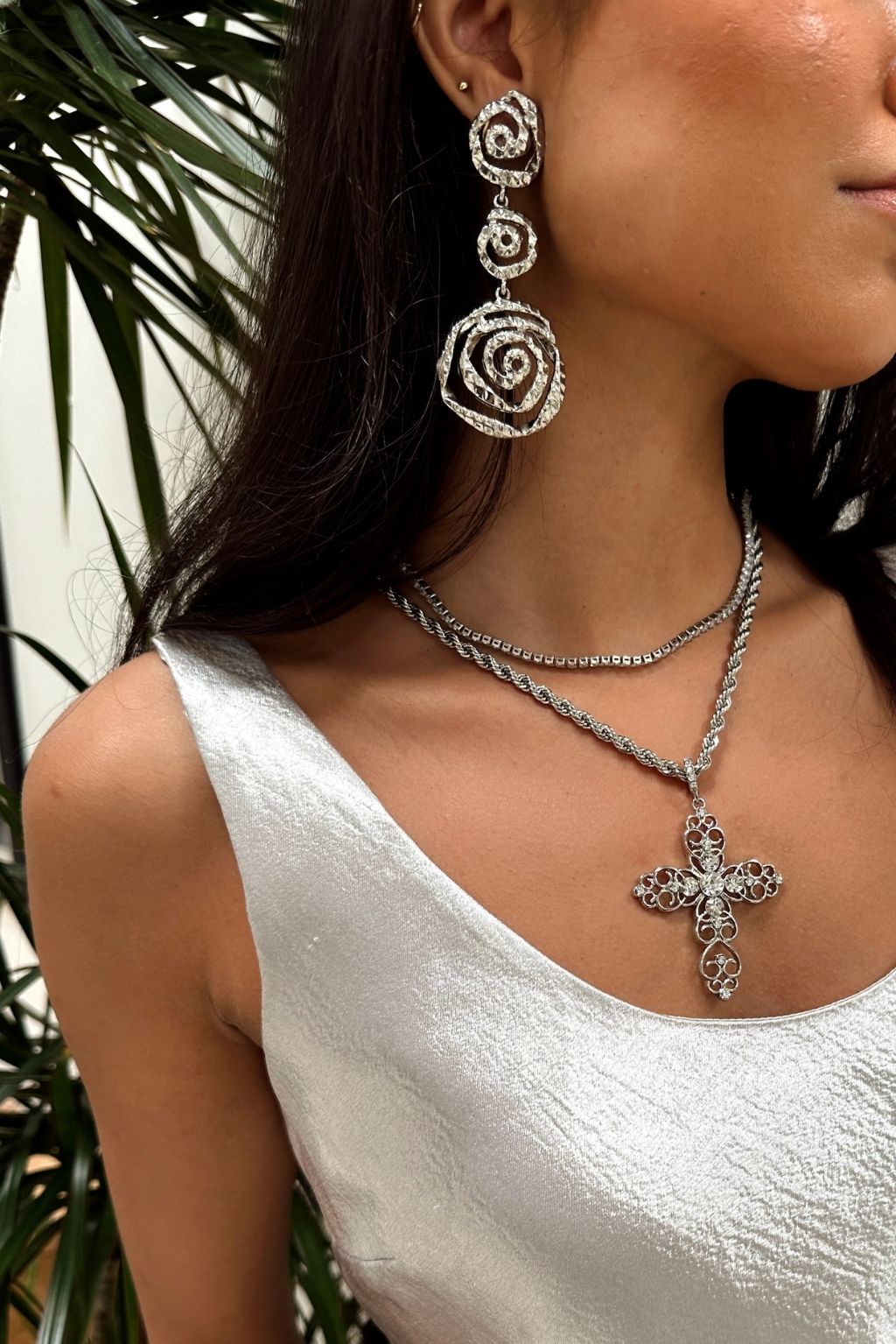 Juno Silver Spiral Earrings