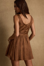 Kit Mocha Floral Micro Mini Dress