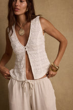 Kristina White Lace Top