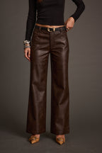 Kennedy Espresso Vegan Leather Pants