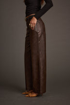 Kennedy Espresso Vegan Leather Pants