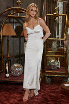 Lainey Lace Satin Maxi Skirt