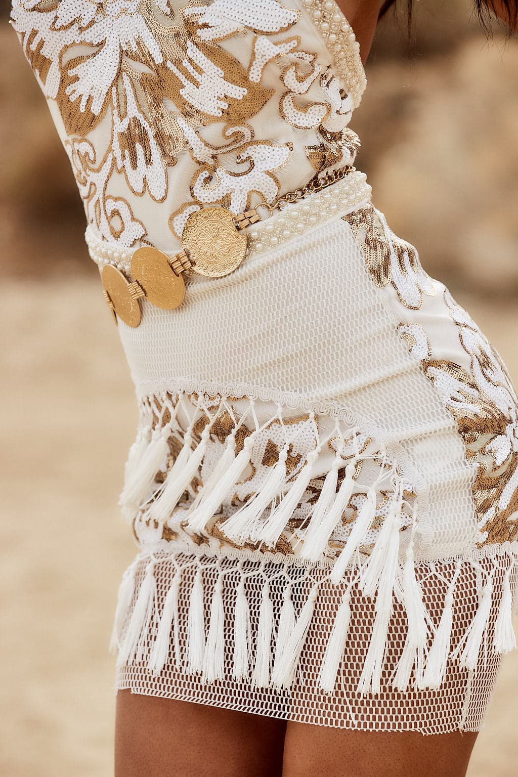 Mercury Gold Metal Belt