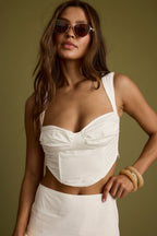 Lorelei White Corset Top