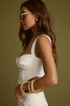 Lorelei White Corset Top