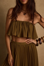 Lima Olive Crop Top