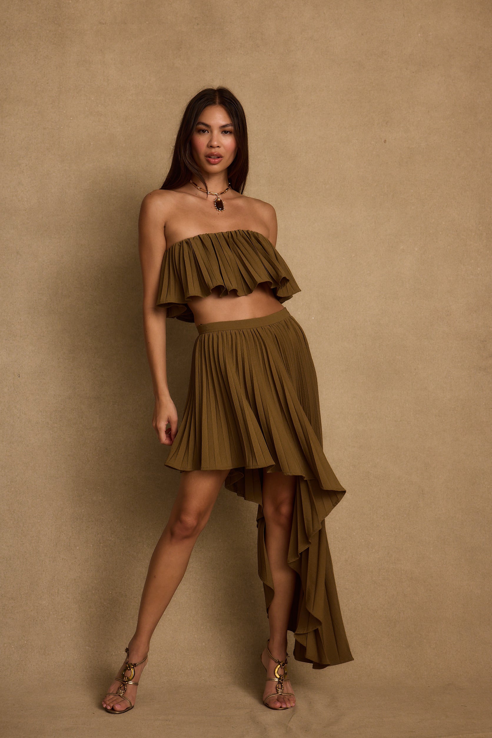 Lima Olive Crop Top