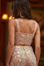 Marina Mermaid Sequin Crop Top