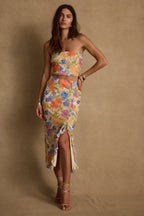 Marisol Floral Mesh Midi Skirt