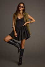 Marlowe Olive Sleeveless Blazer