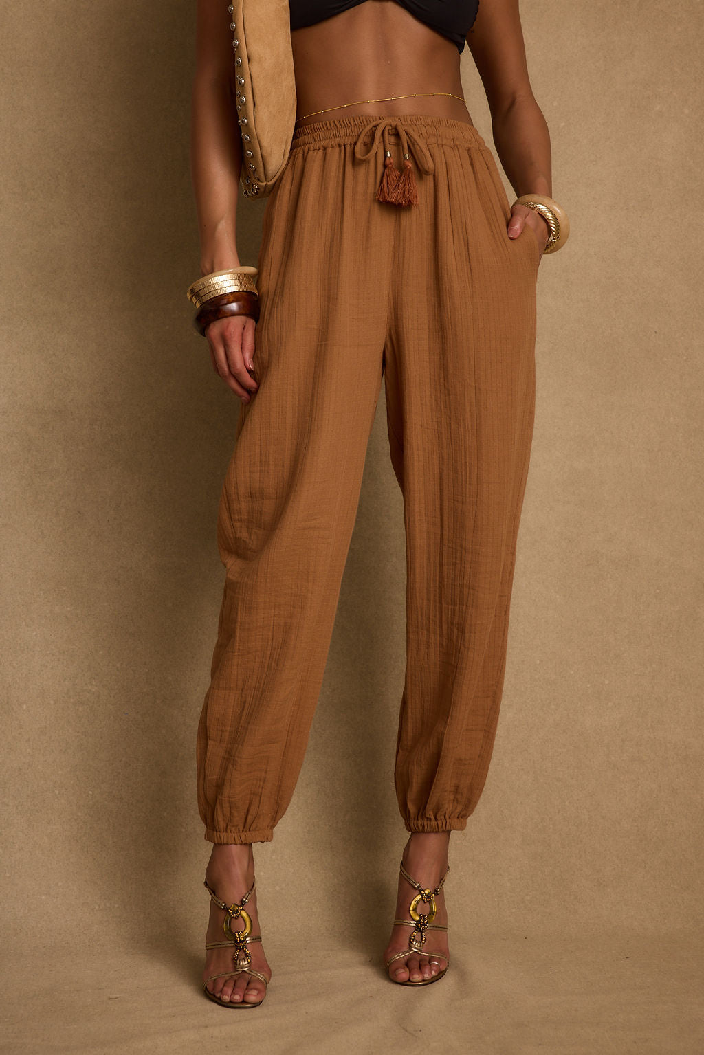 Midsummer Clay Linen Joggers