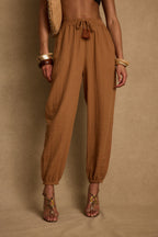 Midsummer Clay Linen Joggers