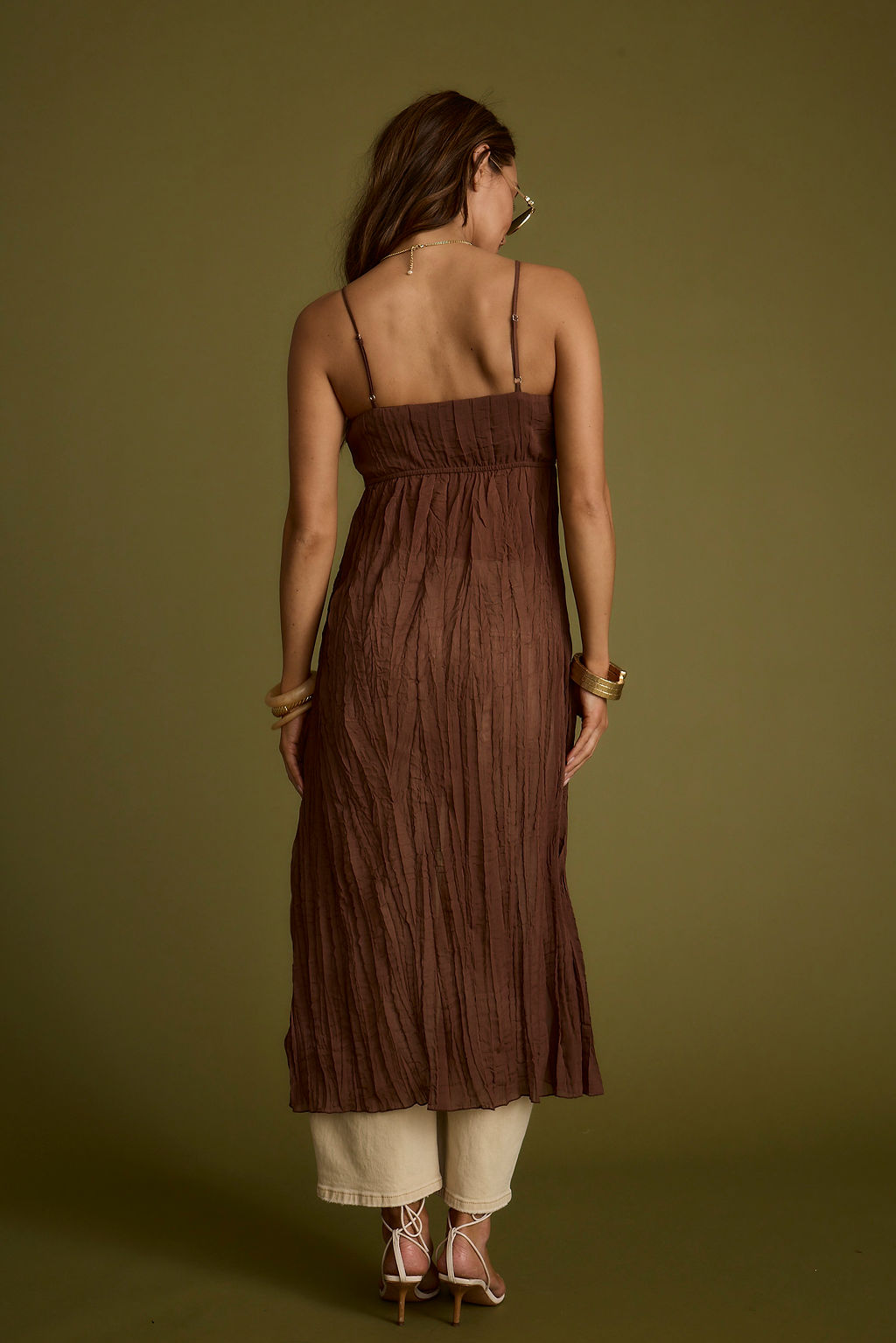 Mischa Brown Longline Cami Top