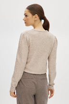 GREY CABLE KNIT CARDIGAN