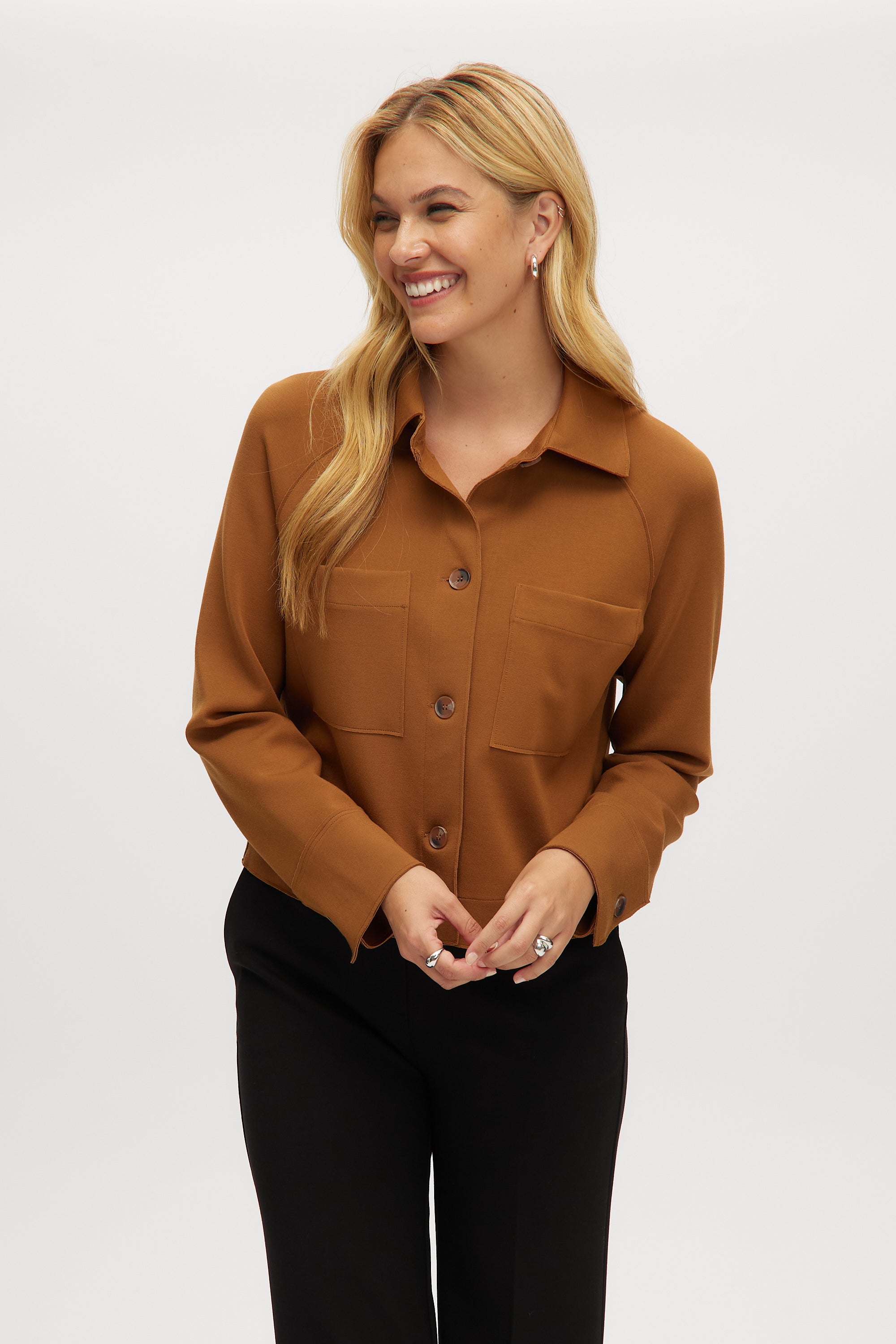 CARAMEL BOXY FIT JACKET