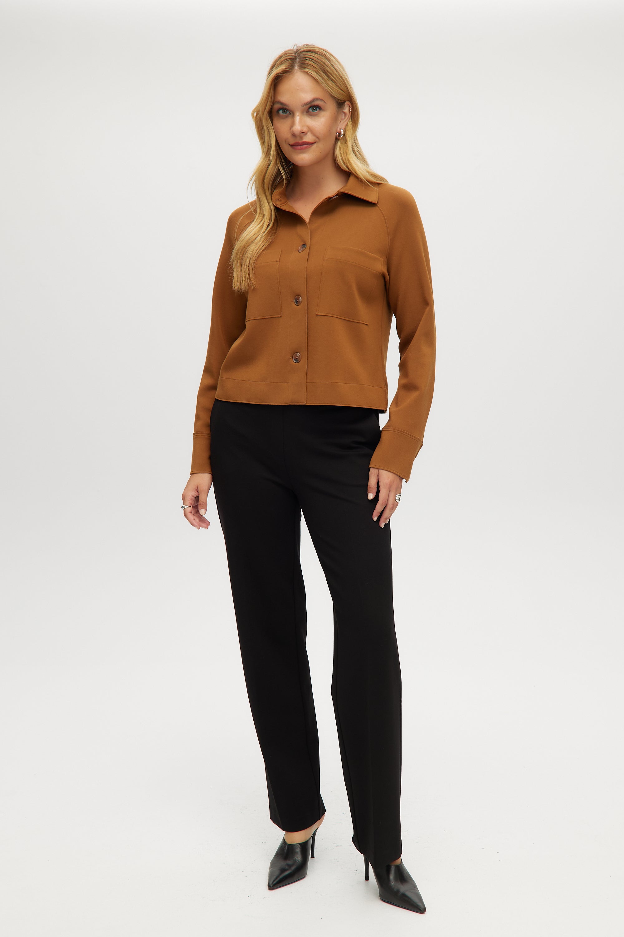 CARAMEL BOXY FIT JACKET