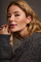 Mulled Black and Gold Statement Earrings