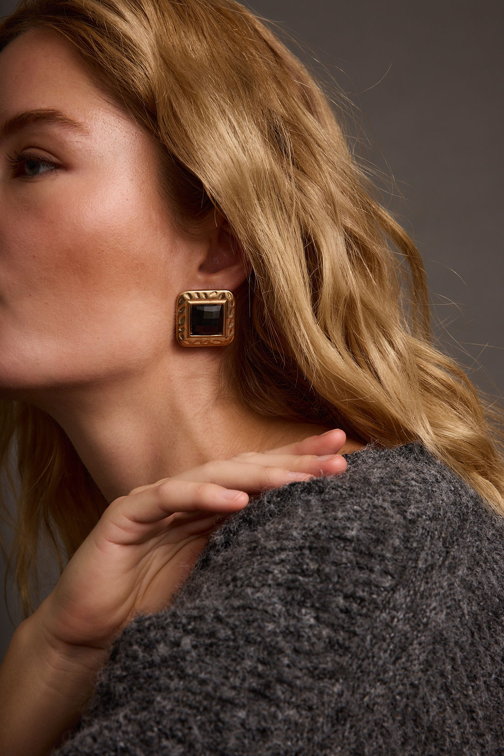 Mulled Black and Gold Statement Earrings