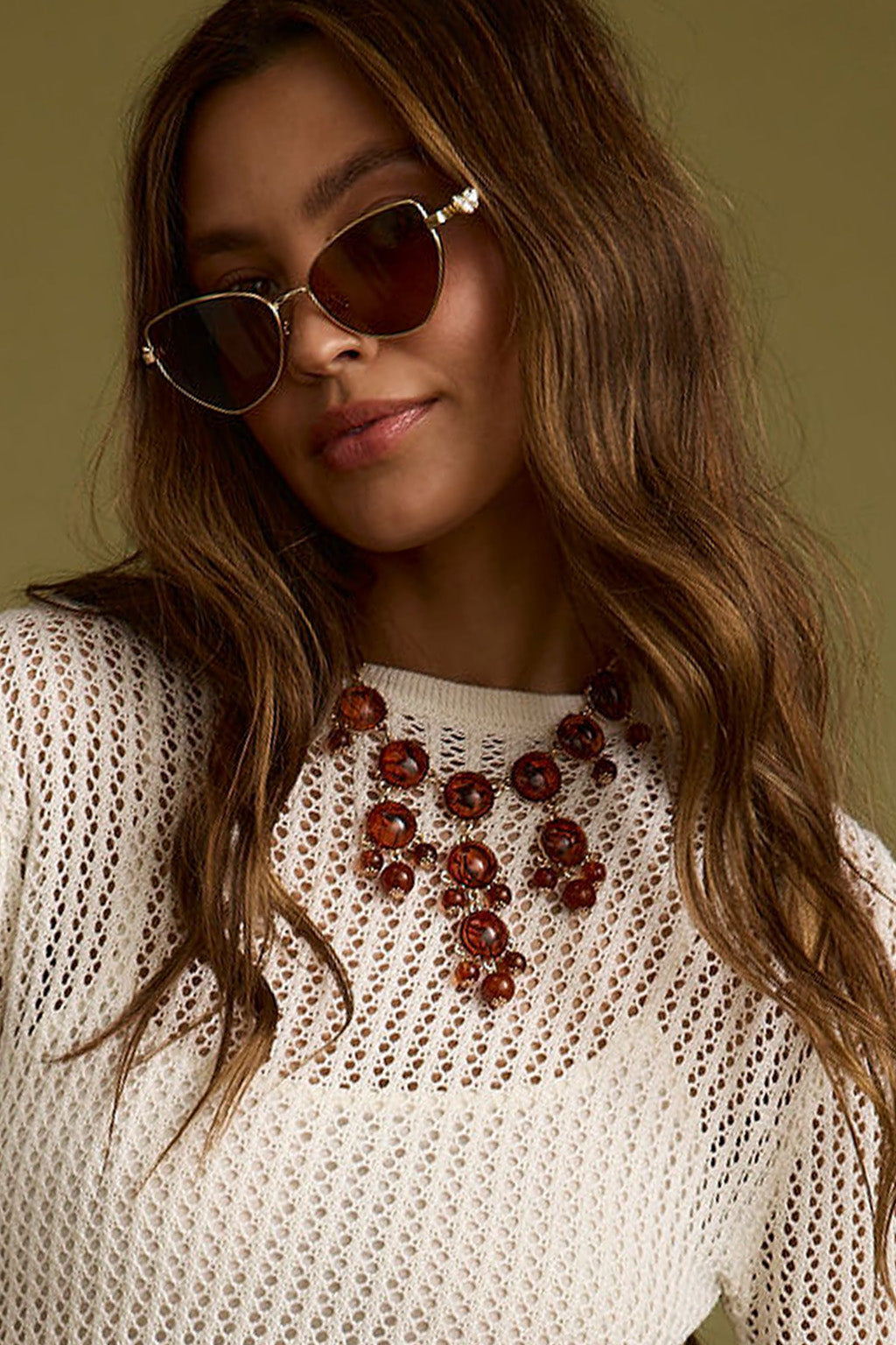 Macy Amber Stone Necklace