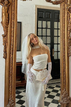 Mallorca White Strapless Top