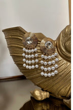 Mariana Gold Pearl Fringe Earrings